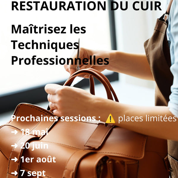 RESTARATION PIÈCE EN CUIR, FORMATION MAROQUINERIE, RESURATION CUIR VINTAGE
stage 3 jours, formation réparation sac en cuir, colombes, artisanat, formation maroquinerie, colombes, formation maroquinerie de luxe, formation reparation maroquinerie de luxe, restauration maroquinerie de luxe
apprendre à entretenir son cuir
techniques de restauration cuir
formation pratique cuir
formation soin cuir haute gamme
cours entretien et réparation cuir
atelier restauration cuir
formation remise à neuf cuir
stage cuir lux