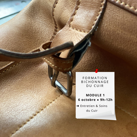 formation entretien et soins du cuir, artisanat d'art, colombes bichonnage cuir, technique luxe, haut de gamme