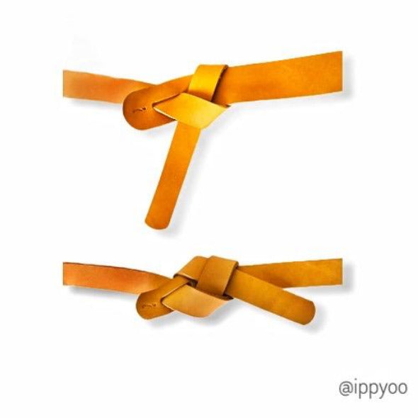 simple ou double nœud de la ceinture d'ippyoo