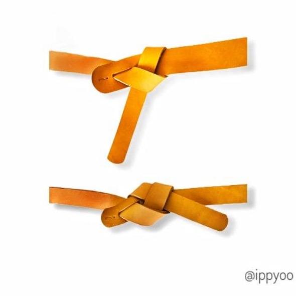 simple ou double nœeud de la ceinture d'ippyoo