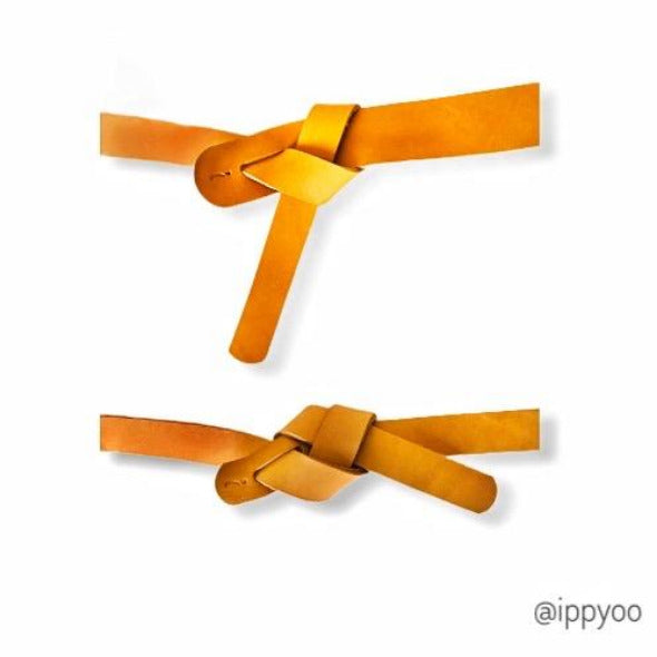simple ou double nœud de la cinture d'ippyoo