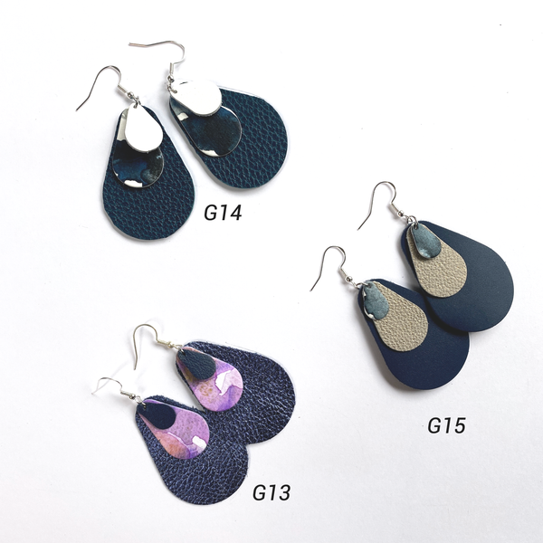 Boucles d'oreilles, Annabelle Mai, Carole PRADELLE, PAPIER DILU, ippyoo, bijoux, cuir, aquarelle, art, artisanat d'art  Modifier le texte alternatif