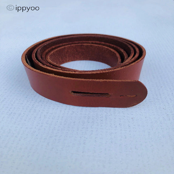 ceinture marron fauve 3 cm