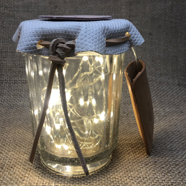 LUMINEUX pot de confiture en lézard, agneau et vache